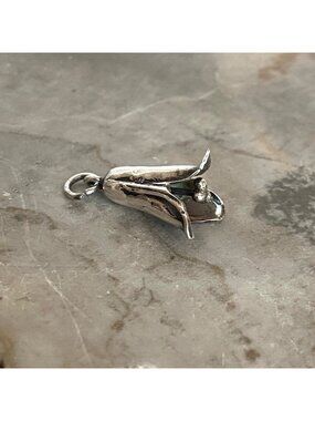 Vintage Sterling Silver 925 Floral Trumpet Flower Charm